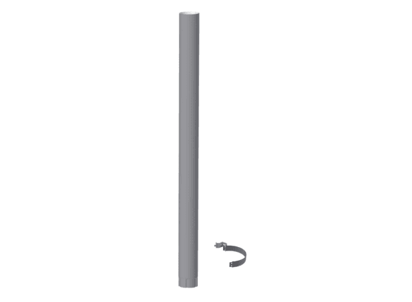 Pyöreä syöksytorven jatkotorvi 120 mm + seinäkiinnike